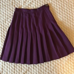 Purple Vintage Pleated Skirt